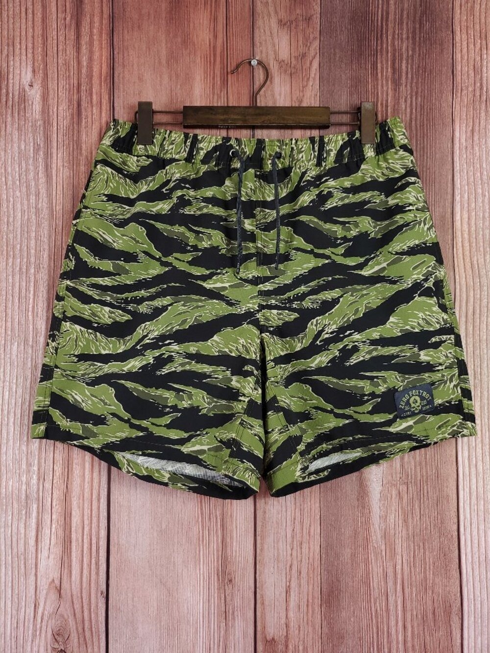Zero Foxtrot Mens 2XL Tiger Stripe Camo Athletic Shorts Lined Tactical Workout